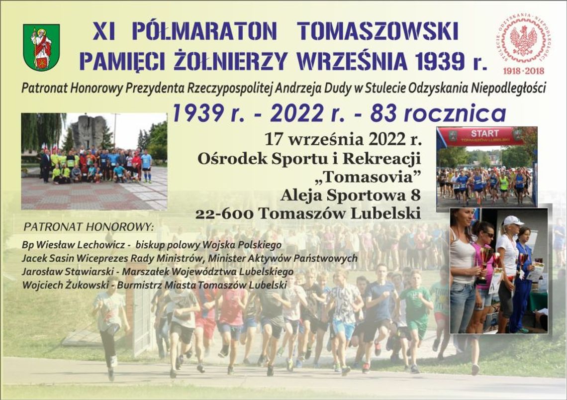  Ruszyły zapisy na XI Półmaraton Tomaszowski Pamięci Żołnierzy Września 1939 r.