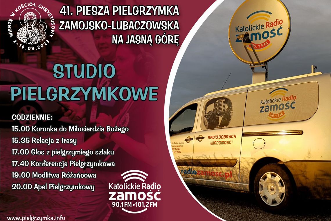 Studio Pielgrzymkowe w Katolickim Radiu Zamość 2023