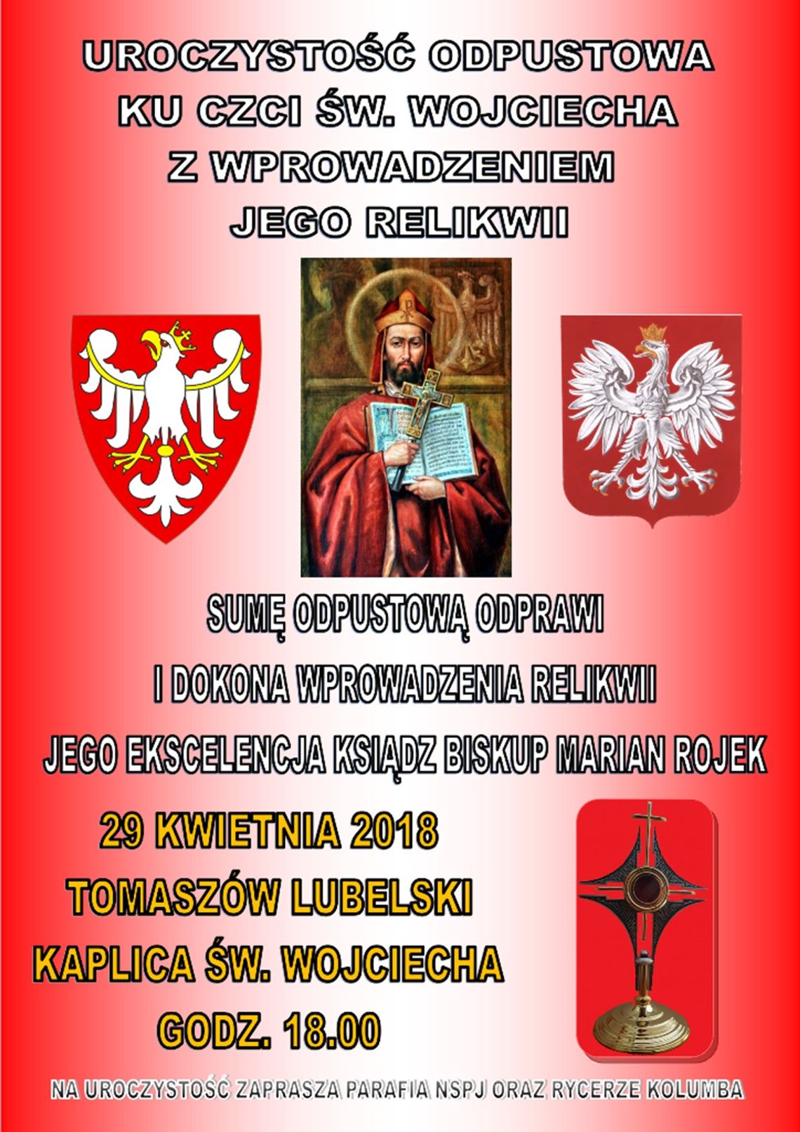 Święty Wojciech zamieszka w Tomaszowie Lubelskim