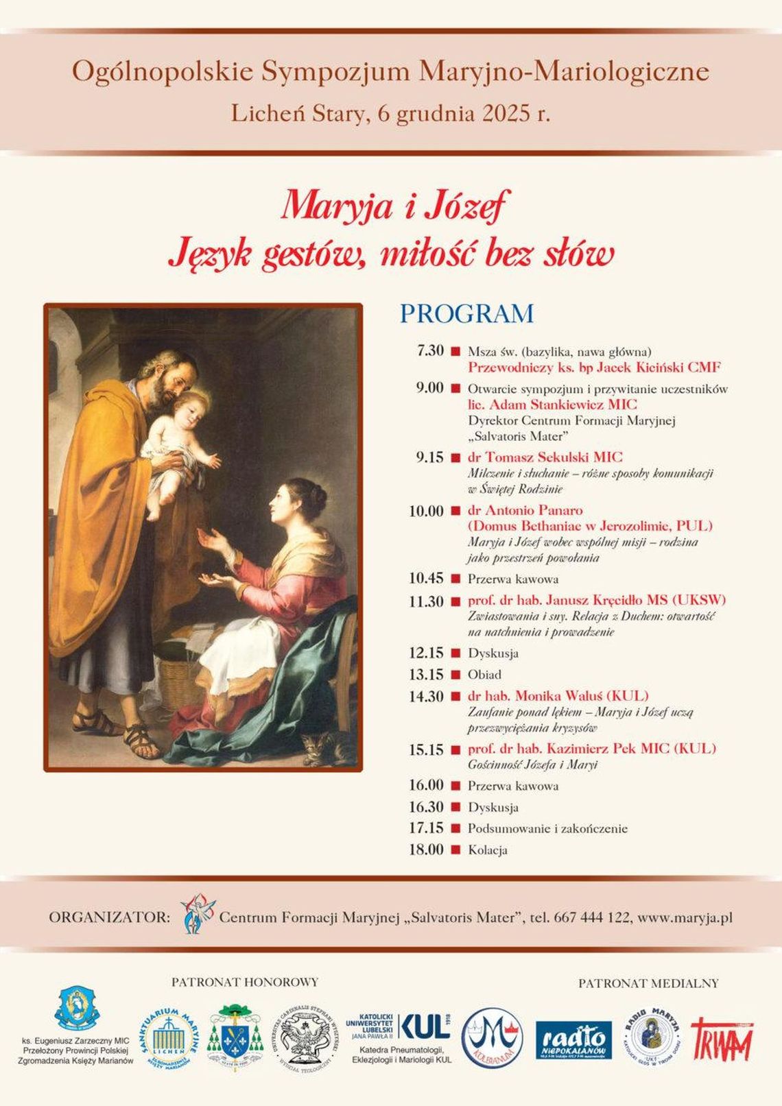 Sympozjum Maryjno-Mariologiczne „Maryja i Józef. Język gestów, miłość bez słów”