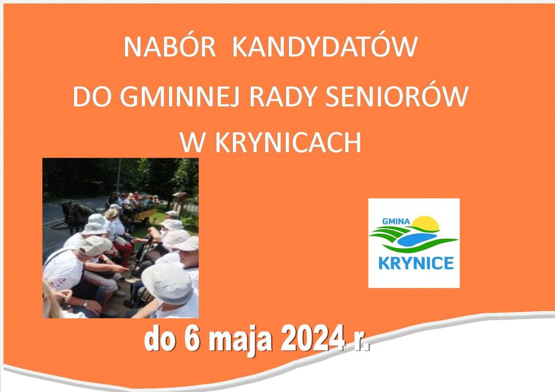Trwa nabór do Rady Seniorów w gminie Krynice