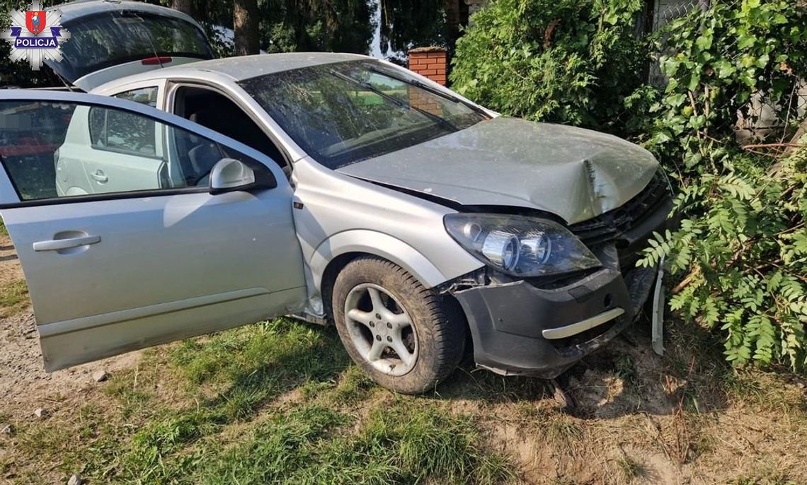 Uderzył autem w ogrodzenie i uciekł