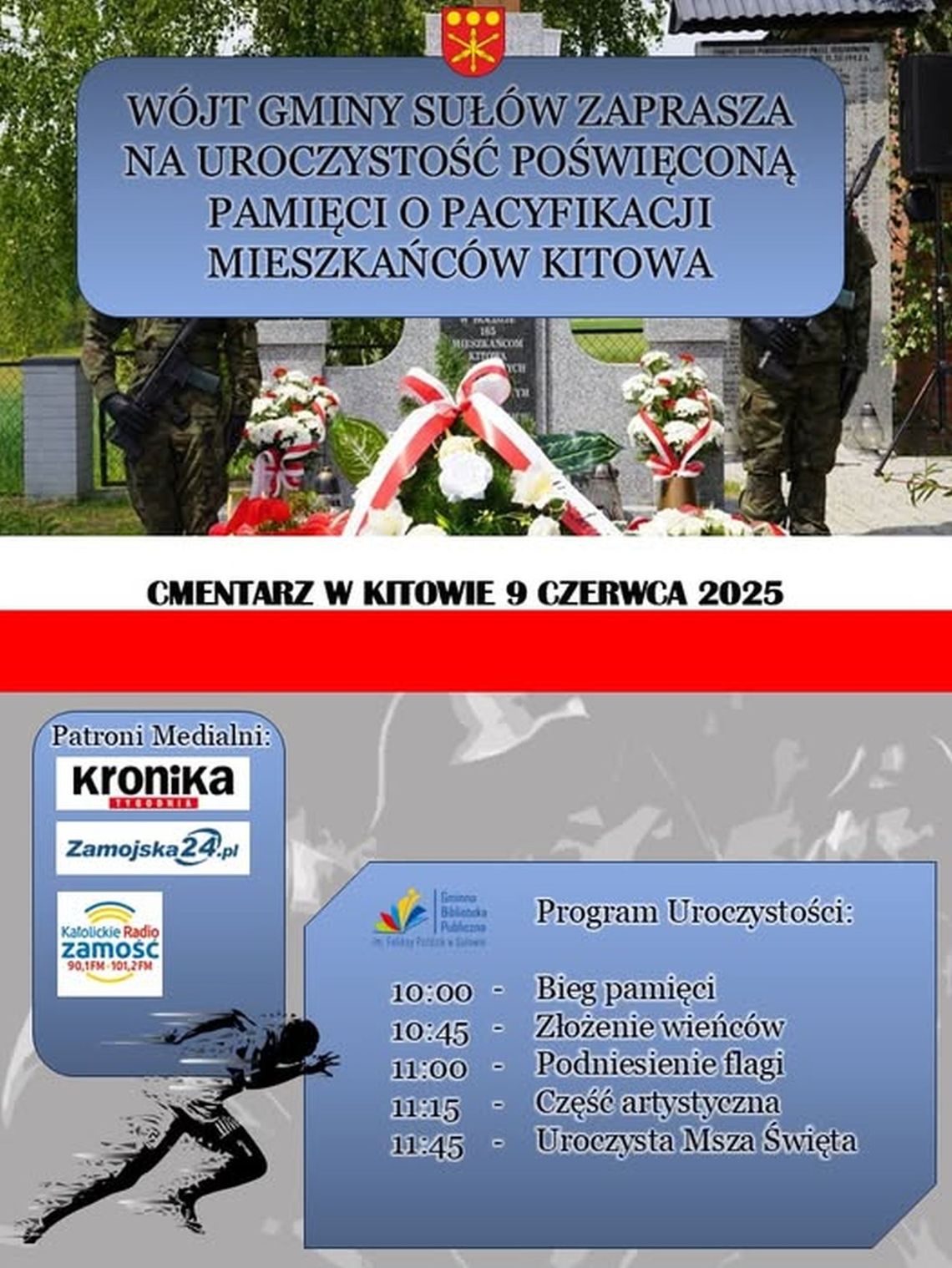 Uroczystość upamiętniająca pacyfikację mieszkańców Kitowa (09.06)
