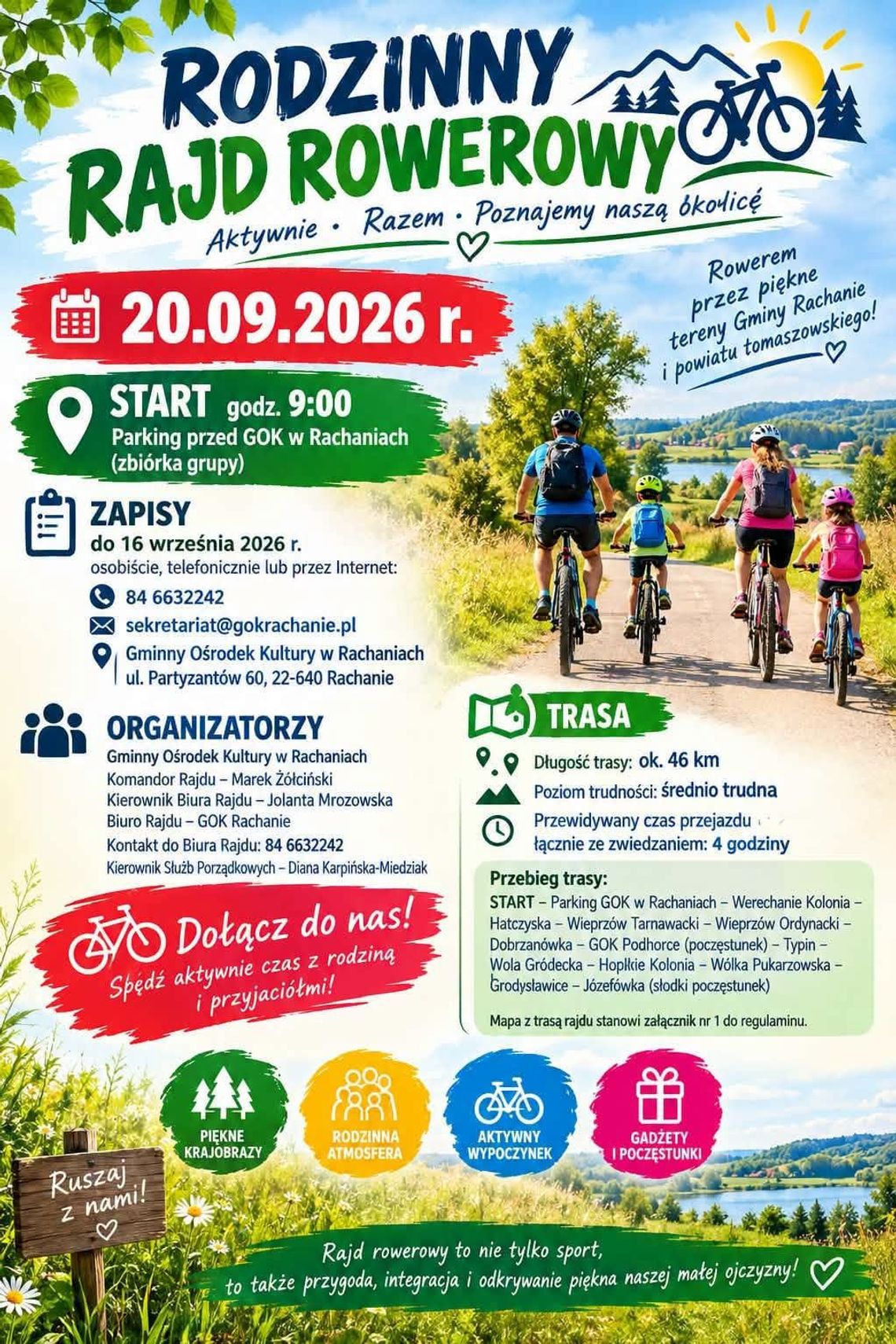 V Rodzinny Rajd Rowerowy przez gminę Rachanie i okolice V Rodzinny Rajd Rowerowy przez gminę Rachanie i okolice