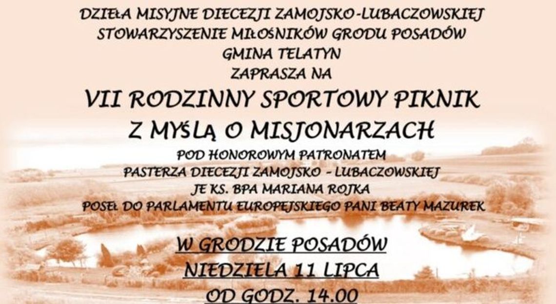 VII Rodzinny Piknik Sportowy z myślą o misjonarzach w Posadowie