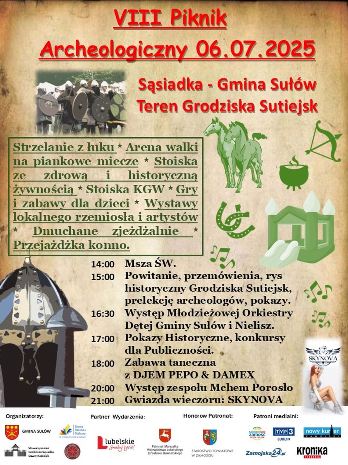 VIII Piknik Archeologiczny w Sąsiadce – program wydarzenia
