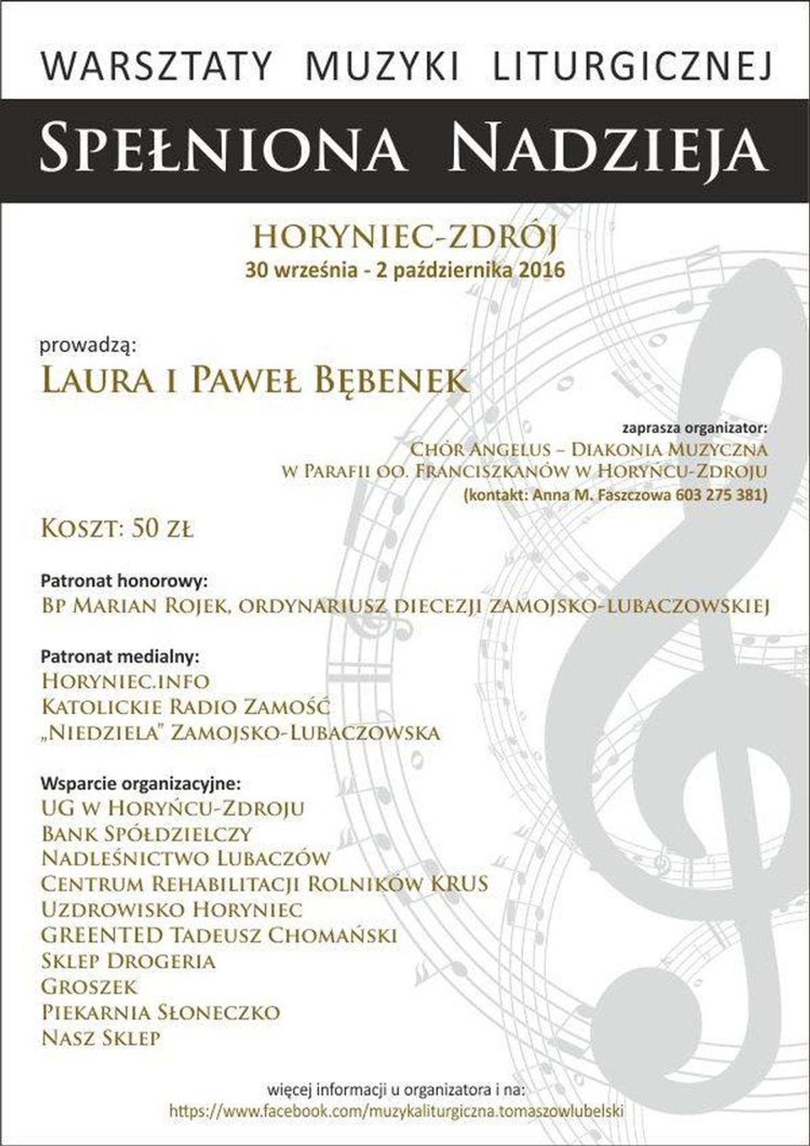 Warsztaty Muzyki Liturgicznej w Horyńcu-Zdroju