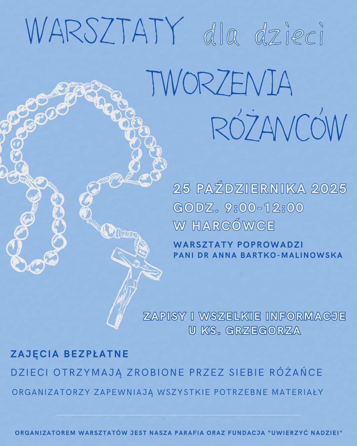 Warsztaty tworzenia różańców dla dzieci
