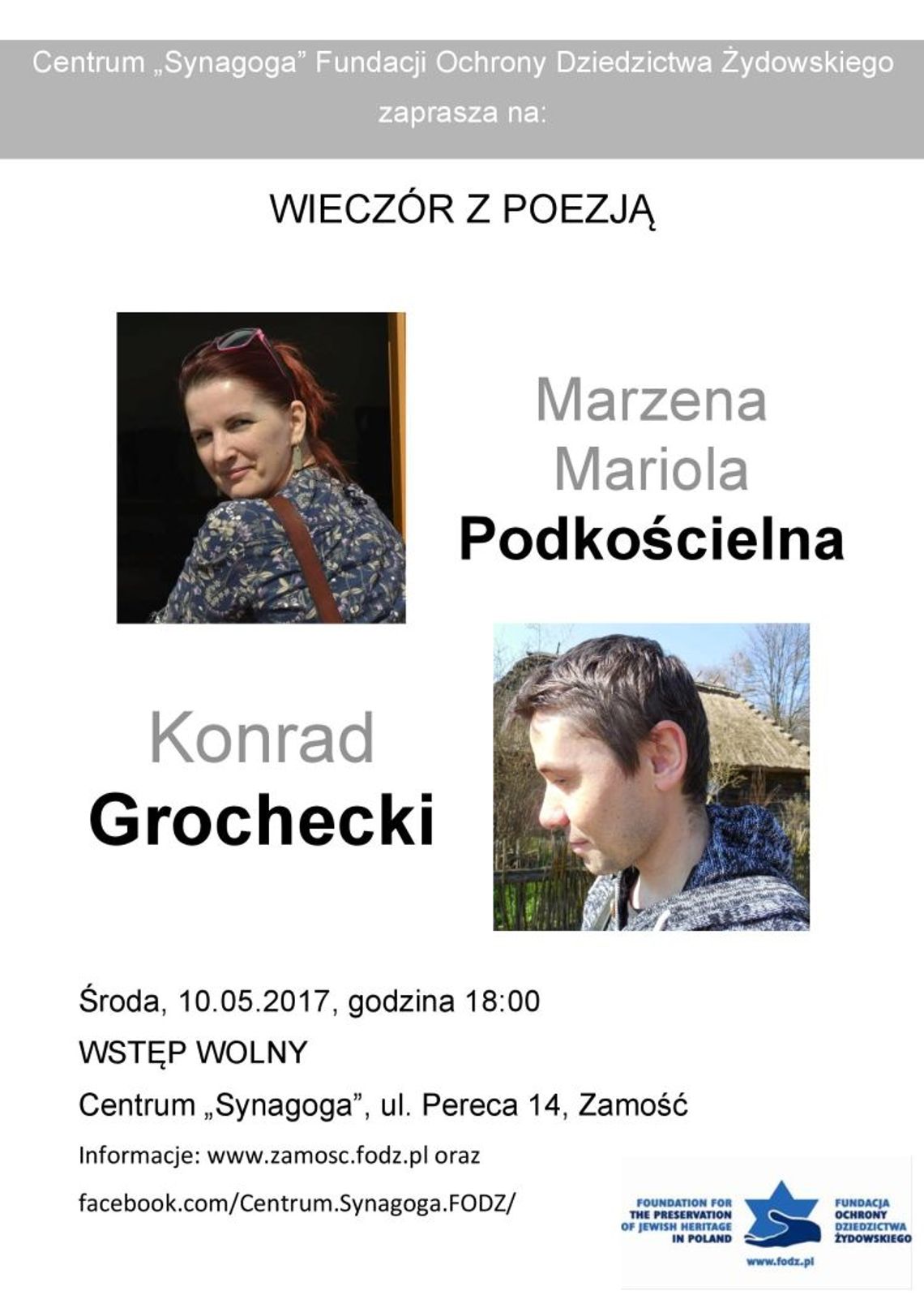 Wieczór z poezją w Synagodze