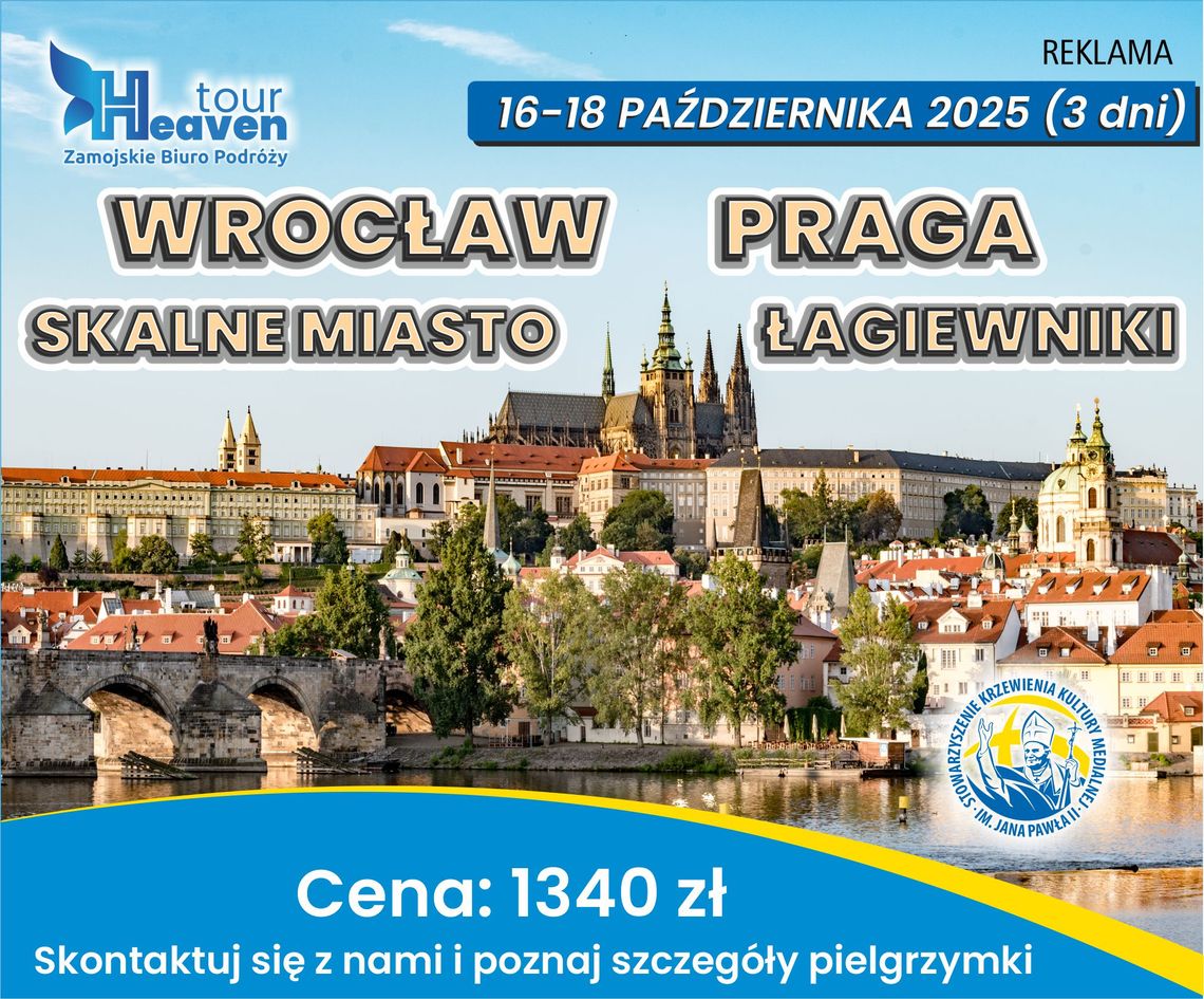 WROCŁAW-PRAGA-SKALNE MIASTO-ŁAGIEWNIKI 16-18.10.2025 r. (3 dni)