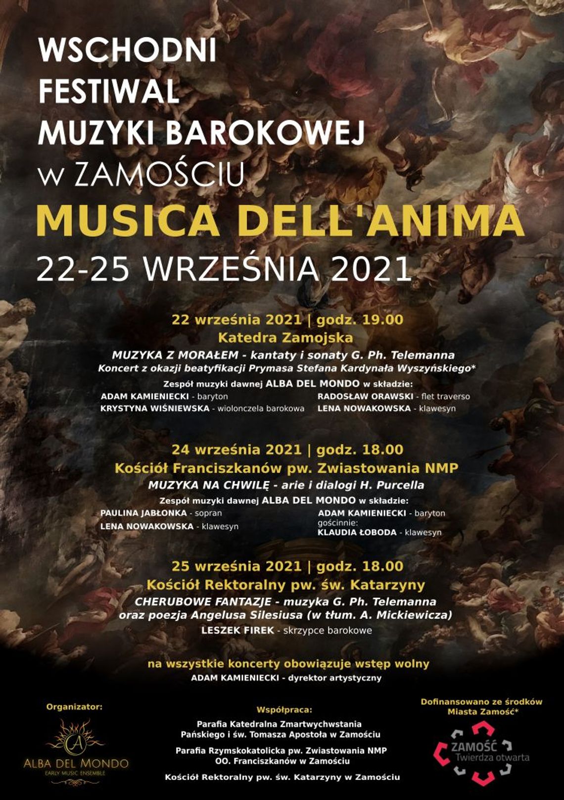 Wschodni Festiwal Muzyki Barokowej Musica dell'Anima w Zamościu