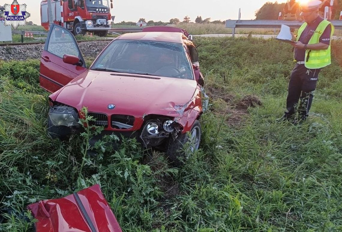 Wypadek na przejeździe kolejowym