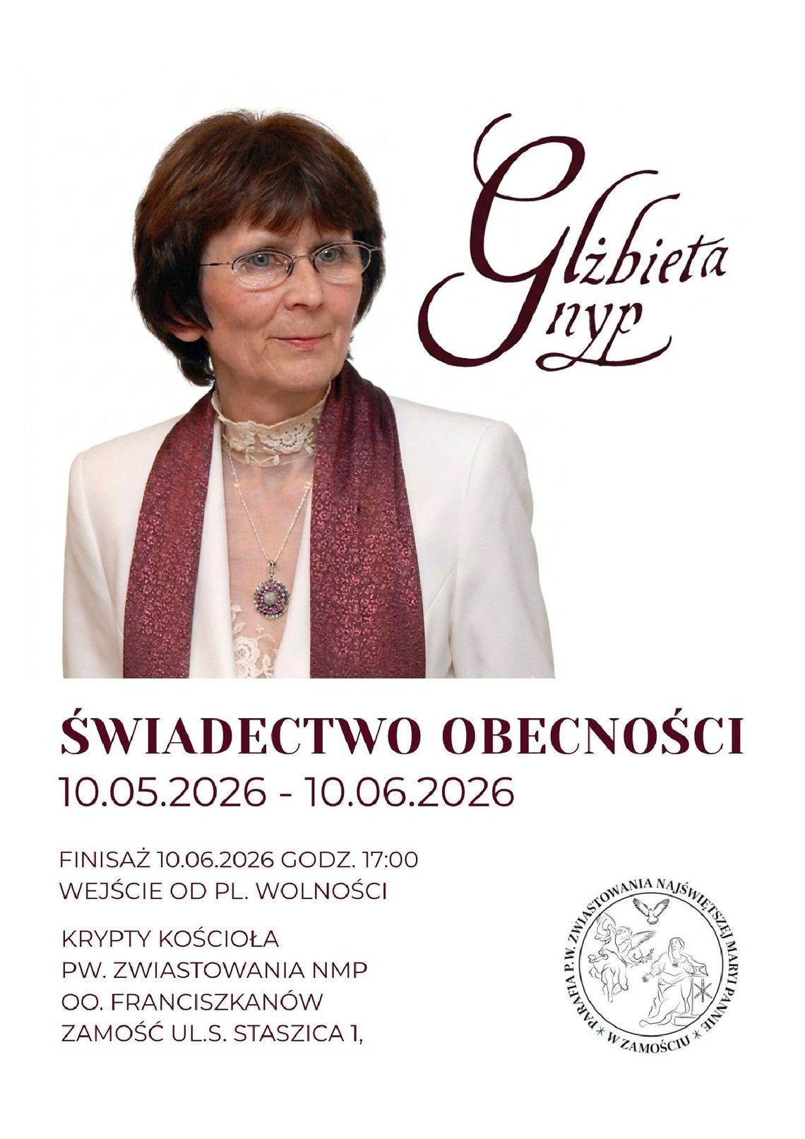 Wystawa ,,Świadectwo obecności" poświęcona dr Elżbiecie Gnyp