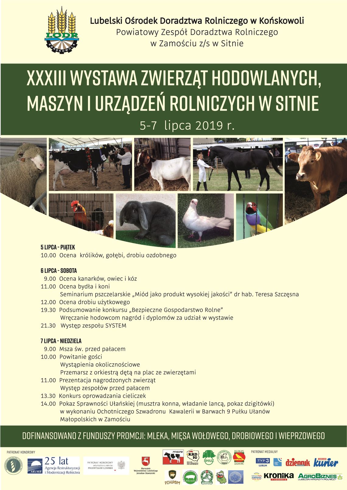 Wystawa Zwierząt Hodowlanych, Maszyn i Urządzeń Rolniczych w Sitnie 2019 