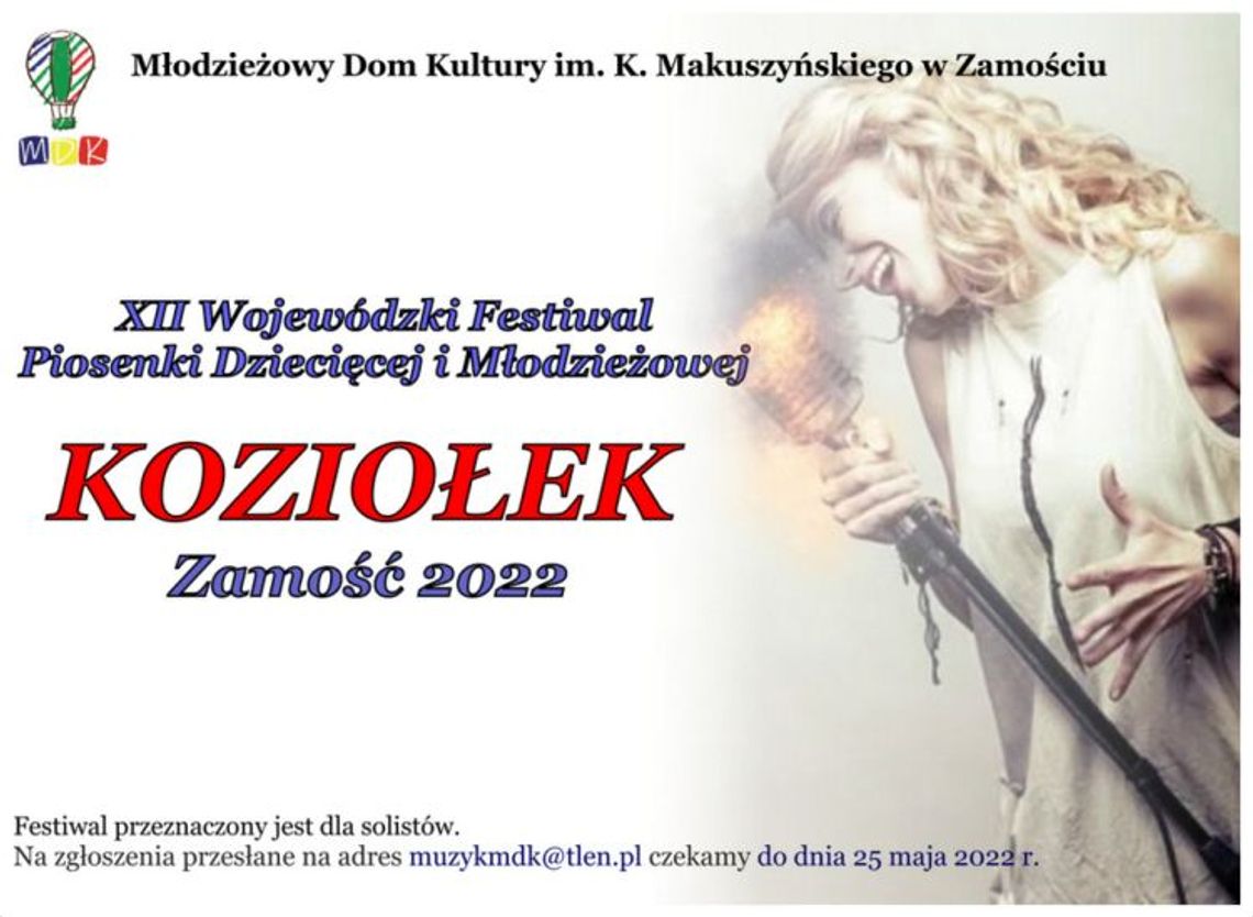 XII Wojewódzki Festiwal Piosenki Dziecięcej i Młodzieżowej „Koziołek”