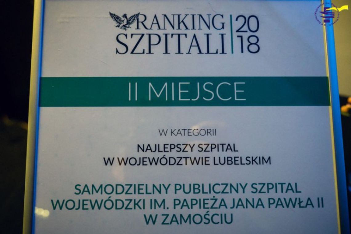 XV Ogólnopolski Ranking Szpitali 2018 „Bezpieczny Szpital Przyszłości”