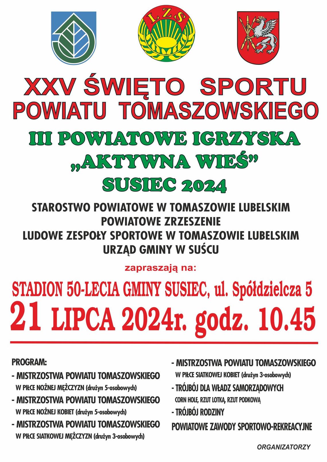 XXV Święto Sportu Powiatu Tomaszowskiego