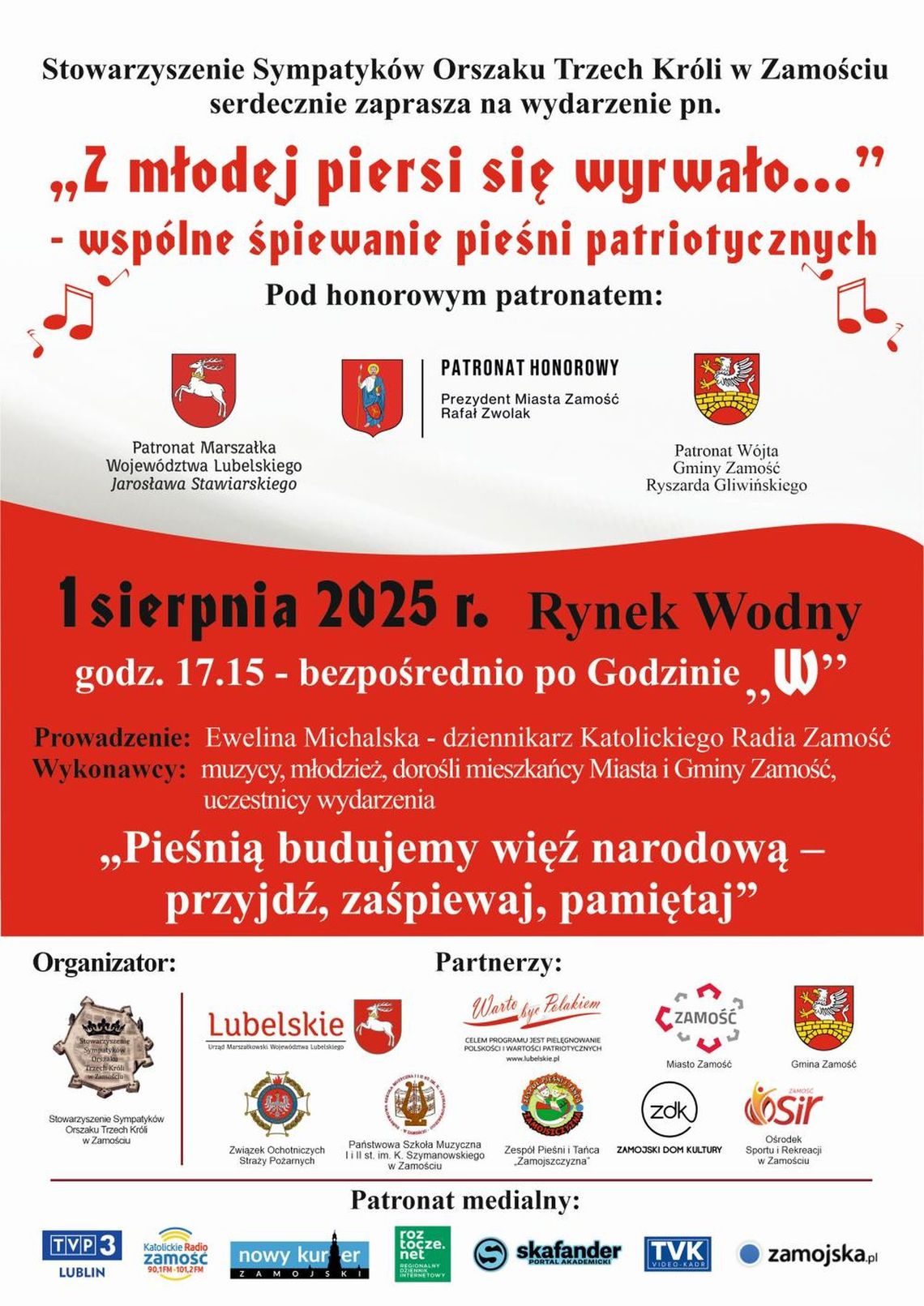 "Z młodej piersi się wyrwało...". Wspólne śpiewanie pieśni patriotycznych w Zamościu