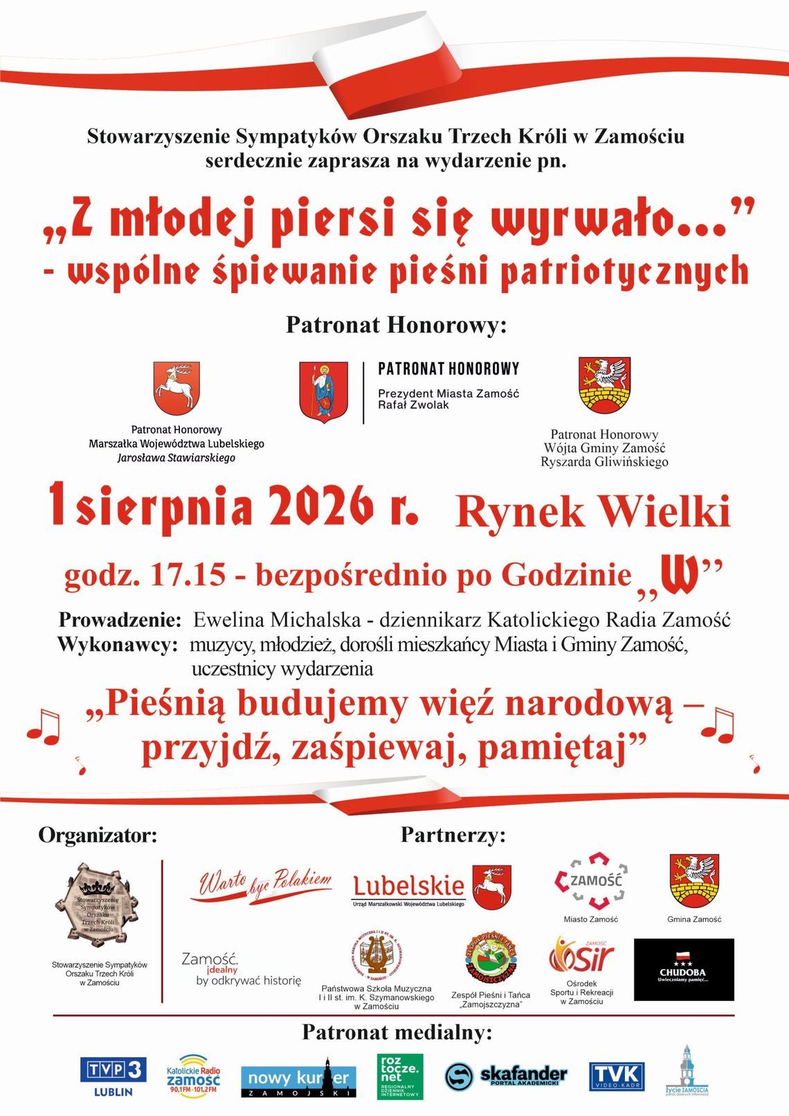 "Z młodej piersi się wyrwało...". Wspólne śpiewanie pieśni patriotycznych w Zamościu