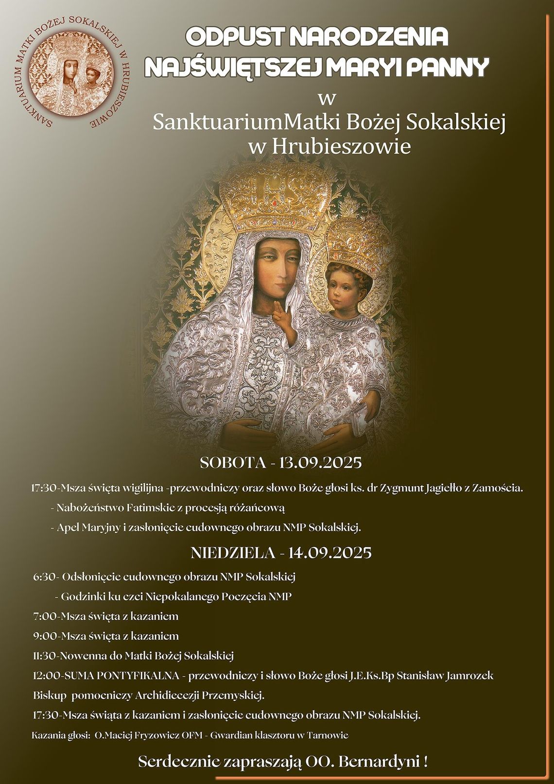 Zakończenie jubileuszu koronacji w sanktuarium w Hrubieszowie