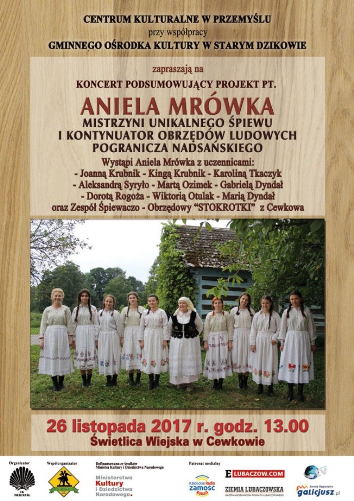 Zaproszenie na koncert do Cewkowa
