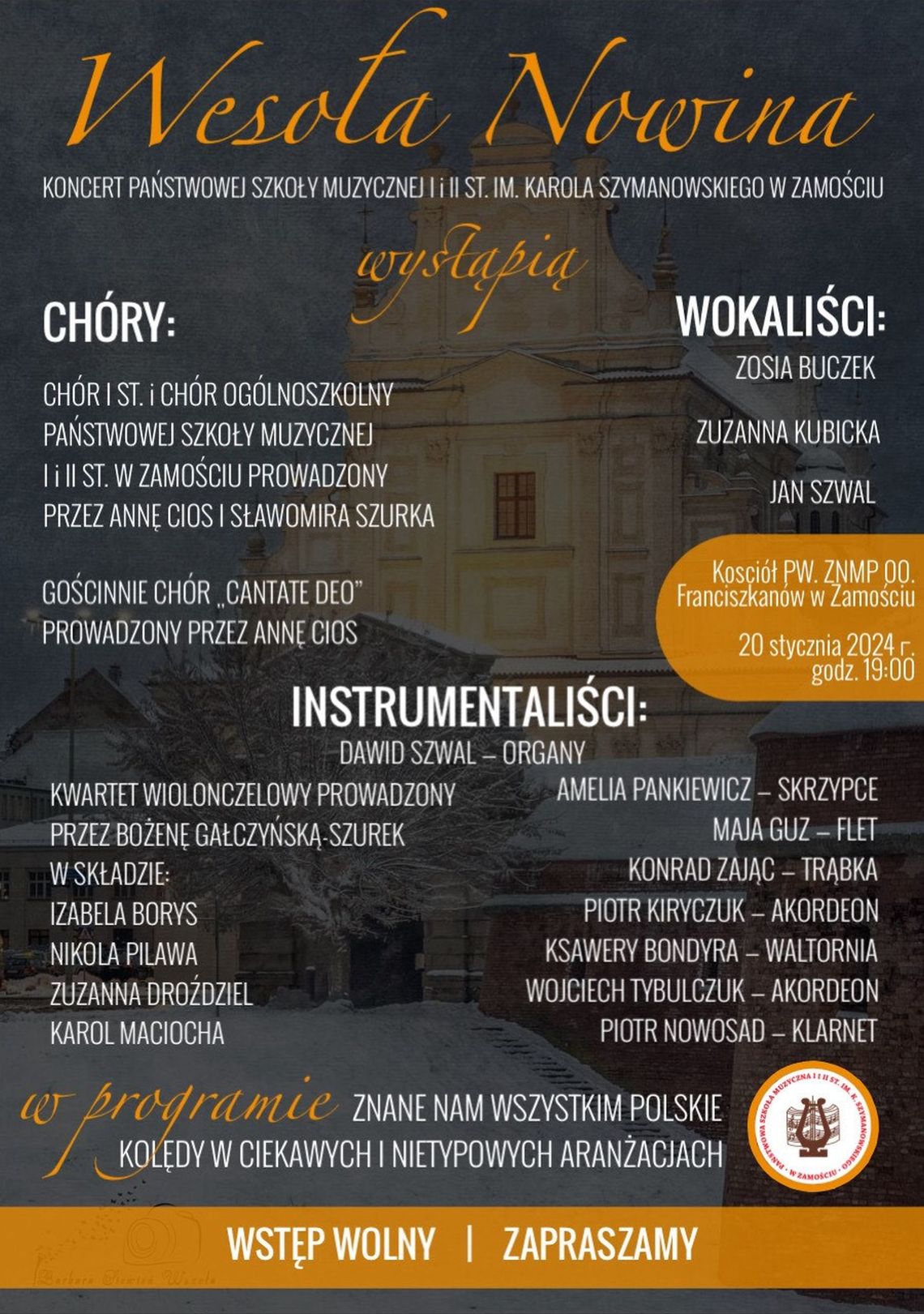 Zaproszenie na koncert "Wesoła Nowina"