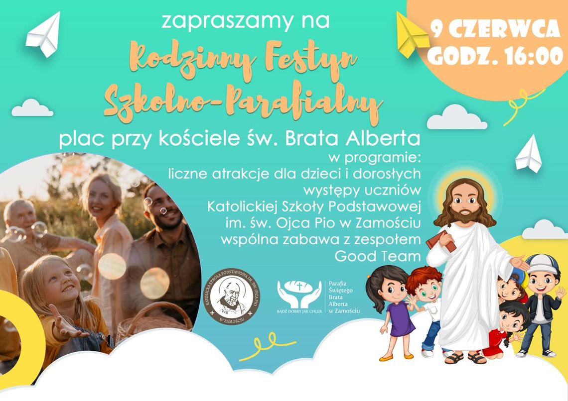 Zaproszenie na „Rodzinny Festyn Szkolno-Parafialny”