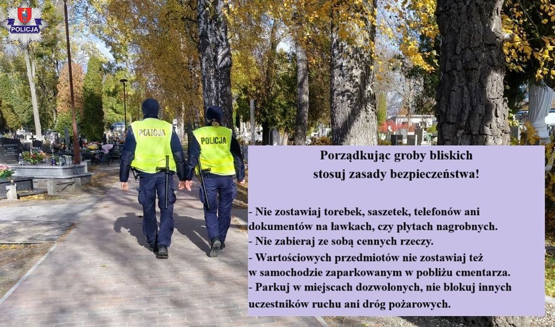 Zbliża się okres Wszystkich Świętych. Policja apeluje o ostrożność
