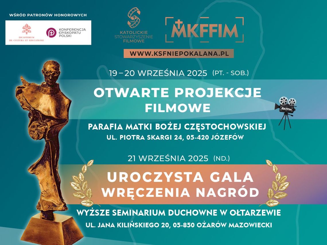 Zbliża się XXXIX Międzynarodowy Katolicki Festiwal Filmów i Multimediów „Niepokalana” 2025!