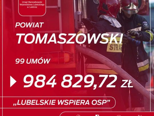 Lubelskie wspiera tomaszowskie OSP